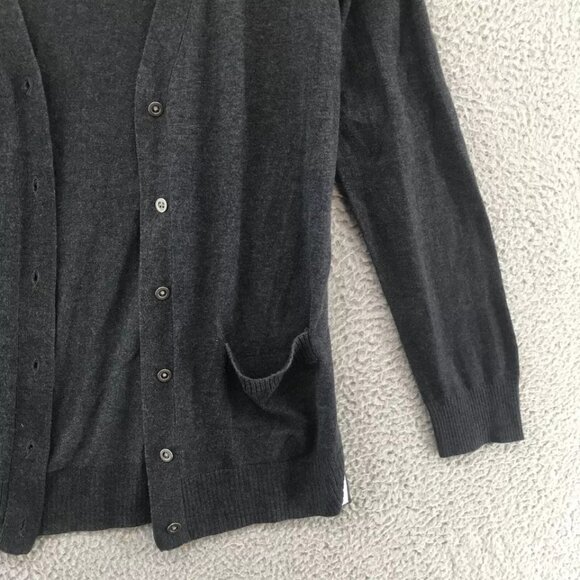 So Button Up Cardigan Sweater Womens Large Black Long Sleeve Knitted Casual - Picture 4 of 9